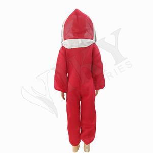 ชุดเลี้ยงผึ้งสำหรับเด็กชุดเลี้ยงผึ้งแบบเต็มตัวสำหรับเด็กผึ้งระบายอากาศได้ดีชุดเลี้ยงผึ้งผ้าฝ้ายสีขาวสีแดงพร้อมการช่วยเหลือตนเอง - Product Image 3