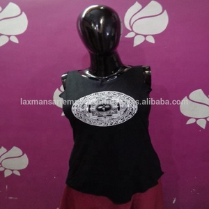 Camisetas sin mangas de algodón con estampado de dioses hindúes 2024, mezcla de colores, proveedor al por mayor de India - Product Image 2