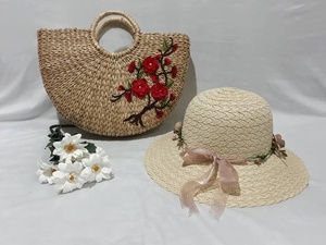Vietnam Handmade Full Set Straw Bag and Straw <b>Hat</b> <b>for</b> <b>Summer</b> Beach Party Souvenir (Ms.Sandy0084587176063) - Product Image 4