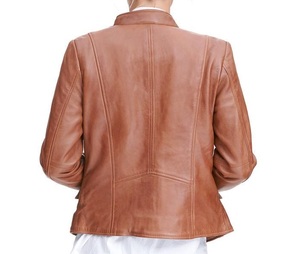 Veste de moto pour femme de haute qualité, inspirée du streetwear, en cuir d'agneau, fermeture éclair personnalisée, imperméable, séchage rapide - Product Image 6