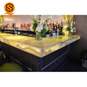 <span class=keywords><strong>Bancone</strong></span> <span class=keywords><strong>Bar</strong></span> LED Personalizzato in Pietra Artificiale Commerciale per Ristoranti e Night Club - Product Image 1