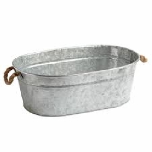 Juego VINTAGE de 2 flores ovaladas para jardín, maceta de flores de diseño clásico, maceta ovalada decorativa de METAL - Product Image 5
