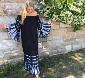 Vestido largo de rayón con hombros descubiertos para mujer, ropa de playa, marca de verano, 2019 - Product Image 3