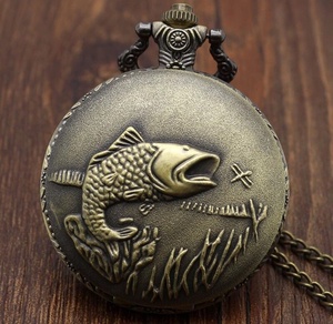 Orologi da Tasca Vintage a Forma di Pesce, Orologio da Tasca Relogio Masculino Relogio De Bolso per Uomo e Donna, Orologio da Infermiere in Bronzo con Vetro, OEM - Product Image 4