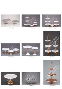 Support de gâteau en métal en aluminium argenté haut de gamme pour les fêtes de mariage à la maison plaque décorative de Table avec articles secs pour l'affichage de gâteau - Product Image 4