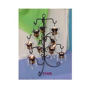 Iron Tealight <b>Holder</b> With <b>Black</b> Iron Stand for Home Decoration Item - Product Image 1