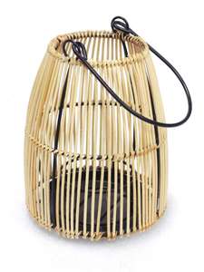 Bougeoir décoratif en rotin et fil de fer bougeoir rotatif en bois - Product Image 2