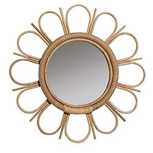 Vente en gros Vietnam Miroirs suspendus modernes en osier naturel et rotin Miroirs muraux ronds décoratifs en bambou Miroirs de salle de bain - Product Image 2