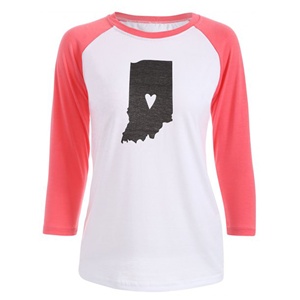 Camisetas estampadas de algodón 100% de estilo Vintage para mujer, manga completa raglán, marca personalizada, estampado en el pecho, bordado ecológico de talla grande - Product Image 1