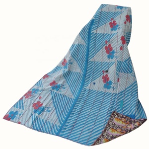 Colcha floral kantha colcha vintage de algodón hecha a mano precio al por mayor mejor calidad - Product Image 4