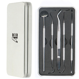 2026 Dental Hygiene Instruments Set <b>Teeth</b> <b>Cleaning</b> <b>Tool</b> with Double Header Tartar Remover and Mirror Kit - Product Image 1