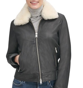 High Quality Stylish Women's Racing Leather Jacket Custom Fit Biker Outerwear with Zipper Sheep Skin Fashion Streetwear - Product Image 2