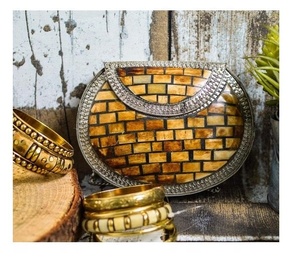 Mode élégant carré sacs de soirée étincelant strass perle paillettes pochette à prix raisonnable par LUXURY CRAFTS - Product Image 2