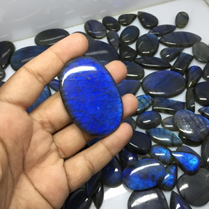 Cabochon de Labradorite de feu bleu naturel en forme de mélange lâche en cristal minéral fabrication de bijoux pierres précieuses pour poids normal traité - Product Image 1