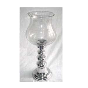 Cast Aluminium Hurricane <b>Candle</b> <b>Holder</b> with <b>Glass</b> Chimneys Mirror Polish Home Decoration for Christmas Metal Material - Product Image 6