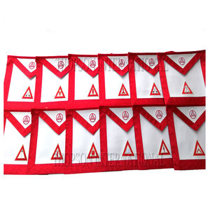 Maçonnique Regalia Royal Arch Diacre Officier Tablier Brodé À La Main En Cuir Tissu Collier Fondation Broderie Patch Couture - Product Image 4