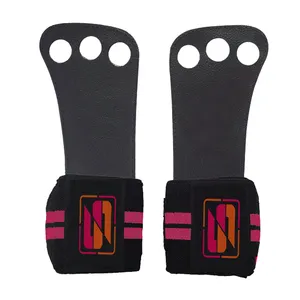 Prix de gros Poignées d'haltérophilie personnalisées Protection de la paume en cuir avec logo personnalisé - Product Image 1