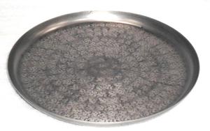Bandeja de servicio martillada redonda Placa de cargador Material de hierro - Product Image 4