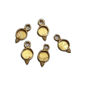 Oro Paled Plata de Ley 925 Colgante Redondo Ajuste Al Por Mayor - Product Image 1