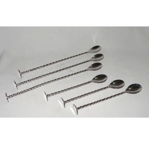 Cuchara Mezcladora de Barra de Acero Inoxidable de Primera Calidad, Cuchara para Degustar y Remover, Accesorios para Bartending y Uso en Bares - Product Image 1