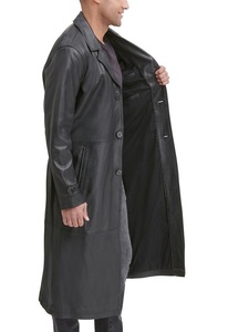 Gabardina clásica de cuero chaqueta de moto de estilo motero | Chaqueta de moda clásica de cuero real - Product Image 4