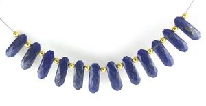Perles de Lapis Lazuli Briolette Naturelle à Facettes Bleues en Silicone PVC de Forme Fantaisie pour la Fabrication de Bijoux pour DIY Collier ou Pendentif de Bébé - Product Image 6