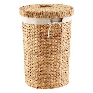 Panier de rangement en jacinthe d'eau naturel tissé à la main, rustique, en gros à prix compétitif et en grande quantité - Product Image 1