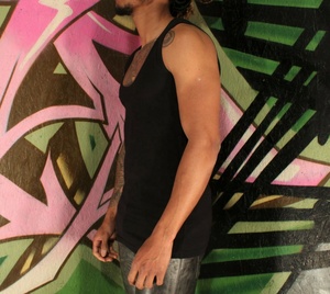 MEN'S PLAIN BLACK VEST TANK TOP MEDIUM STRETCH FIT GYM TOP - Product Image 6