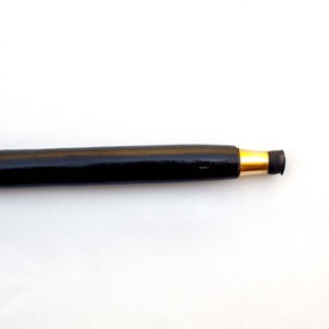 Bâton de marche en bois noir de 34 pouces avec beau bouton de conception en laiton poignée en métal confortable - Product Image 2