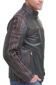 Chaqueta de cuero Premium para hombre, materiales de alta calidad para una apariencia elegante, comodidad y uso durante todo el año para ciclistas - Product Image 5