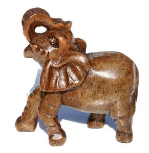 Estatuilla de elefante tallada de arte popular de cedro hecha a mano estatua de Animal africano ornamento decoración del hogar - Product Image 1