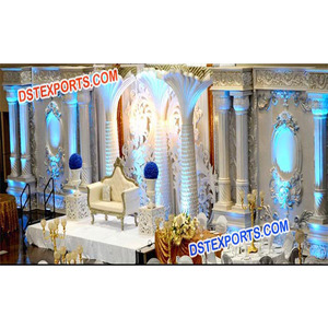 Gran escenario de recepción de boda, conjunto de escenario de boda con aspecto asiático, decoración de escenario de boda elegante, escenario de boda indio Australia - Product Image 1