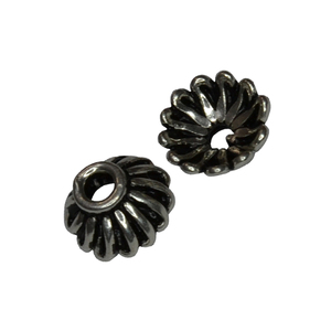 Espaciadores de cuentas de flores de tapas oxidadas de Plata de Ley 925 para accesorios de joyería - Product Image 1