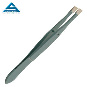 2025 meilleure qualité pince à épiler à sourcils inclinée personnalisée outil de coiffage haut de gamme avec revêtement de couleur personnalisé en gros - Product Image 1