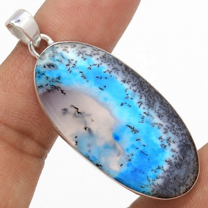 ผู้ผลิตขายส่งสำหรับ925เครื่องประดับเงินสเตอร์ลิงเครื่องประดับรูปไข่จี้พลอยอัญมณีธรรมชาติสำหรับผู้หญิง - Product Image 1