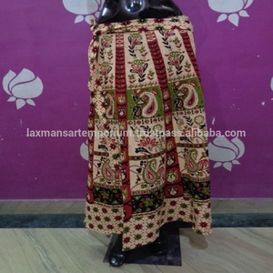 กระโปรงยาวผ้าฝ้ายพิมพ์ลายช้างสำหรับผู้หญิง2024ใหม่อินเทรนด์สไตล์แฟชั่นขายส่งจากอินเดีย - Product Image 3