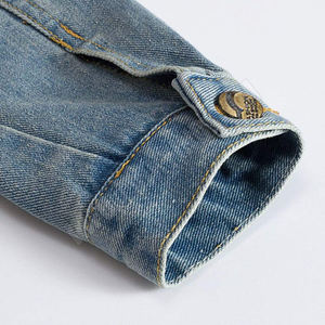 Chaqueta vaquera azul de camionero para hombre, a la moda chaqueta vaquera de manga larga, abrigo deportivo para Moto - Product Image 3