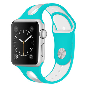 De Deportes de silicona de doble color reloj Correa banda para <span class=keywords><strong>Apple</strong></span> <span class=keywords><strong>watch</strong></span> 38mm/42mm - Product Image 1