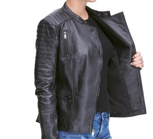 100 pour cent en cuir de mouton automne hiver veste pour femmes fabriqué en usine Polyester mode vêtements personnalisés vêtements - Product Image 6