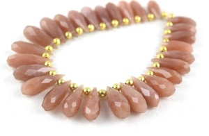 ลูกปัดหินมูนสโตนเหลี่ยมเพชรพลอยรูปหยดน้ำตาแบบเหลี่ยมเพชรพลอยหลวมสำหรับทำเครื่องประดับทำมือคุณภาพสูง - Product Image 4