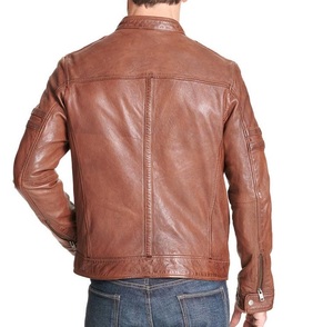 Veste en cuir rustique Veste de moto style motard Veste de mode en cuir véritable classique - Product Image 4