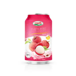 Floz NAWON-bebida enlatada de jugo de lichi con pulpa, OEM, ODM, fabricante de bebidas no concentradas, 11,1