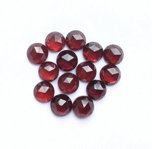 พลอยโกเมนสีแดงธรรมชาติขนาด4มม. อัญมณีทรงหลังเบี้ยทรงหลวมตัดจากดอกกุหลาบ - Product Image 6
