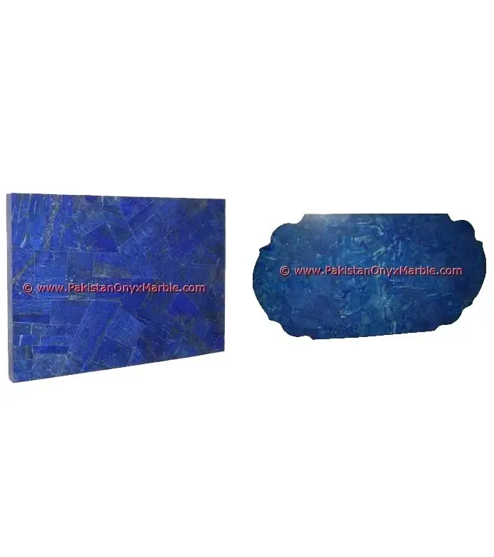 Blu Semipreziose Gioiello di Pietra Lapis Lazuli Tavolo di Marmo