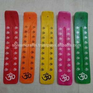 เครื่องเผา/ผู้ถือธูปหอมพิมพ์ลายไม้มะม่วงหลากสีซัพพลายเออร์ขายส่งจากอินเดีย - Product Image 1