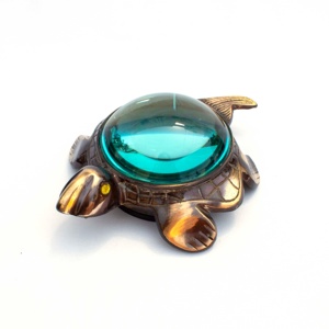 Đồng thau thủy tinh hải lý thời gian thủ môn tương tự rùa rùa bàn bàn bóng đồng hồ vastu Phong Thủy Cổ thủ công làm bằng kim loại - Product Image 4