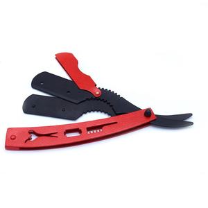 Rasoir classique avec manche en bois, lisses, Orange et noir - Product Image 4