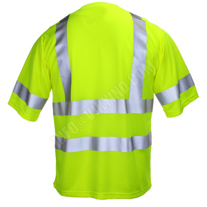 100% Polyester Reflective Heat Tape Uniform Shirt Safety Short Sleeve t Shirt - Product Image 2