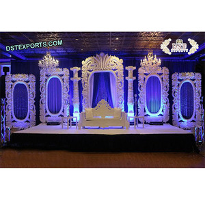 Escenario de boda asiática, escenario blanco, para Ceremonia de boda real asiática - Product Image 1