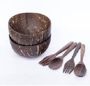 El cuenco de cáscara de coco graba el logotipo al precio más bajo - Product Image 1